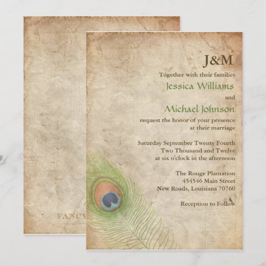 Rustic Elegance | Weddenschappen Kaart (Voorkant / Achterkant)