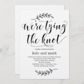 Rustic Elegance Wedding Invitation Kraft Kaart (Voorkant / Achterkant)