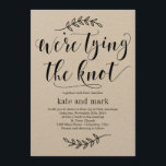 Rustic Elegance Wedding Invitation Kraft Kaart<br><div class="desc">Plan een stijlvolle viering met deze moderne uitnodiging die je gasten zullen aanprijzen. 
Ontwerp © berryberrysnoot. Afdrukbare digitale bestanden zijn beschikbaar! Bezoek onze website op www.berryberrysweet.com voor meer informatie!</div>