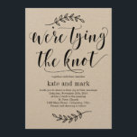 Rustic Elegance Wedding Invitation Kraft Kaart<br><div class="desc">Plan een stijlvolle viering met deze moderne uitnodiging die je gasten zullen aanprijzen. 
Ontwerp © berryberrysnoot. Afdrukbare digitale bestanden zijn beschikbaar! Bezoek onze website op www.berryberrysweet.com voor meer informatie!</div>