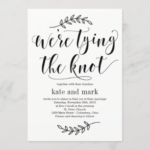 Rustic Elegance Wedding Invitation Kraft Kaart