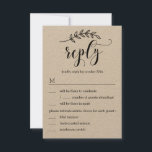 Rustic Elegance Wedding RSVP met Menu Kraft Kaart<br><div class="desc">Plan een stijlvolle viering met deze moderne uitnodiging die je gasten zullen aanprijzen. Ontwerp © berryberrysnoot. Afdrukbare digitale bestanden zijn beschikbaar! Bezoek onze website op www.berryberrysweet.com voor meer informatie!</div>