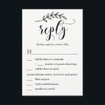Rustic Elegance Wedding RSVP met menuopties Kaart<br><div class="desc">Plan een stijlvolle viering met deze moderne uitnodiging die je gasten zullen aanprijzen. Ontwerp © berryberrysnoot. Afdrukbare digitale bestanden zijn beschikbaar! Bezoek onze website op www.berryberrysweet.com voor meer informatie!</div>