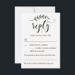 Rustic Elegance Wedding RSVP zonder menuopties<br><div class="desc">Plan een stijlvolle viering met deze moderne uitnodiging die je gasten zullen aanprijzen. Ontwerp © berryberrysnoot. Afdrukbare digitale bestanden zijn beschikbaar! Bezoek onze website op www.berryberrysweet.com voor meer informatie!</div>