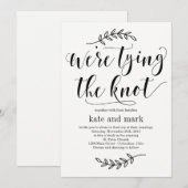 Rustic Elegance Wedding Uitnodiging (Voorkant / Achterkant)