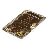 Rustic Elegance White Rose bewaar de datum magneet (Linkerzijde)