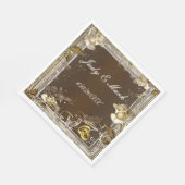 Rustic Elegance White Rose Paper Napkins Servet (Hoek)