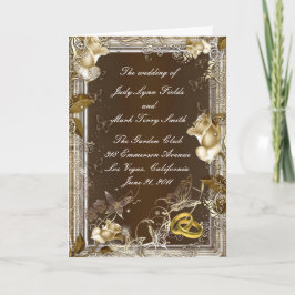 Rustic Elegance White Rose Program Kaart