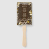 Rustic Elegance White Rose Wedding Handwaaier (Achterkant)