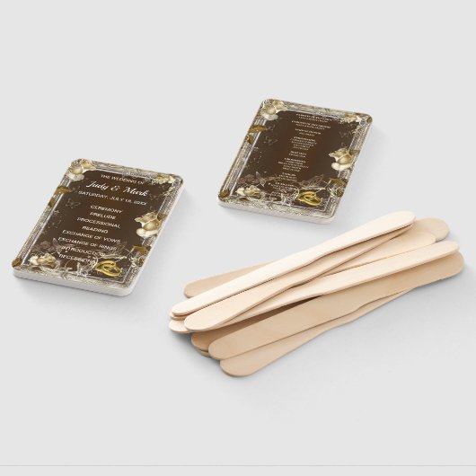 Rustic Elegance White Rose Wedding Handwaaier (Niet-gemonteerd)