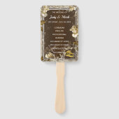 Rustic Elegance White Rose Wedding Handwaaier (Voorkant)