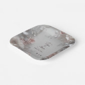 Rustic Elegant 3D Floral Wedding  Papieren Bordje (Gebogen)