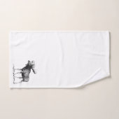 Rustic Elegant Black & White Moose Illustratie Bad Handdoek (Handdoek)