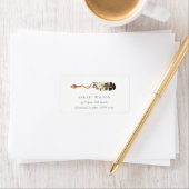 Rustic Elegant Boho Feather Floral Arrow Adres Etiket (Insitu)