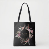 Rustic Elegant Boho Floral met Geometrisch Lijst Tote Bag (Voorkant)