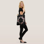 Rustic Elegant Boho Floral met Geometrisch Lijst Tote Bag (Op model)