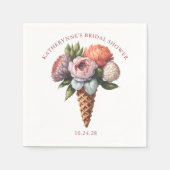 Rustic Elegant Boho Ice Cream Vrijgezellenfeest Servet (Voorkant)