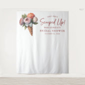 Rustic Elegant Boho Ice Cream Vrijgezellenfeest Wandkleed (Voorkant)