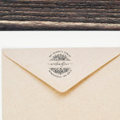 Rustic Elegant Botanical Family Return Address Rubberstempel