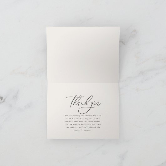 Rustic elegant bruiloft Gefeliciteerd Hartelijk da Bedankkaart (Binnen)