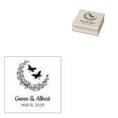 Rustic Elegant Butterflies Couple Garland Wedding Rubberstempel (Gestempeld)