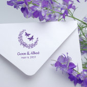 Rustic Elegant Butterflies Couple Garland Wedding Rubberstempel