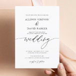 Rustic Elegant Calligraphy Wedding Invitation Kaart<br><div class="desc">Rustic Elegant Calligraphy Wedding Invitation</div>