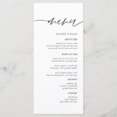 Rustic Elegant Calligraphy Wedding Menus Menu (Voorkant)
