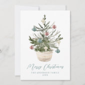 Rustic Elegant Christmas Tree Non-Photo Feestdagenkaart (Voorkant)