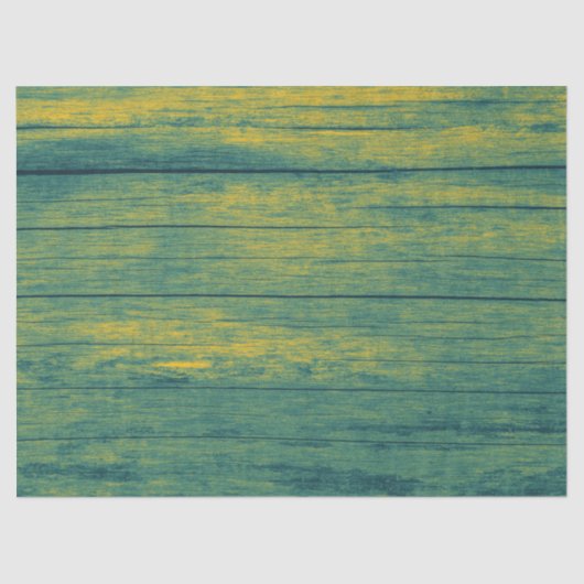 Rustic Elegant Cottage Texture Green Wood Grain Tissuepapier (Voorkant)