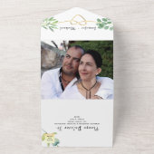 Rustic Elegant Eucalyptus Greenery Weddenschap All In One Uitnodiging (Buitenkant)