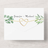 Rustic Elegant Eucalyptus Greenery Weddenschap All In One Uitnodiging (Achterkant)