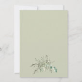 Rustic Elegant Eucalyptus Leaves Greenery Wedding Kaart (Achterkant)