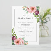 Rustic Elegant Fantasy Floral Wedding Kaart (Staand voorkant)