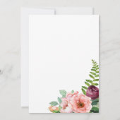 Rustic Elegant Fantasy Floral Wedding Kaart (Achterkant)