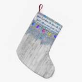 Rustic Elegant Farmhouse Iridescent Rainbow Tinsel Kleine Kerstsok (Voorkant (Hangend))