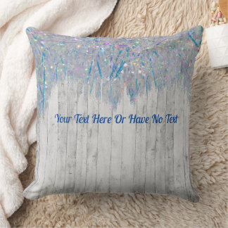 Rustic Elegant Farmhouse Iridescent Rainbow Tinsel Kussen