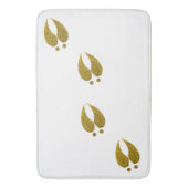 Rustic Elegant Faux Gold Glitter Deer Tracks Badmat (Voorkant Verticaal)