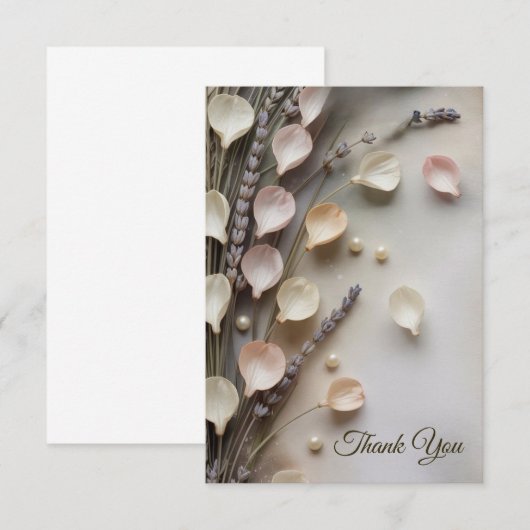 Rustic Elegant Floral Bedankkaart (Voorkant / Achterkant)