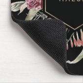 Rustic Elegant Floral met Geometrisch Lijst Muismat (Hoek)