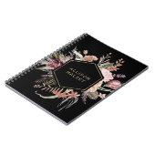 Rustic Elegant Floral met Geometrisch Lijst Notitieboek (Linkerzijde)