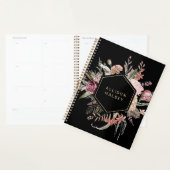 Rustic Elegant Floral met Geometrisch Lijst Planner (Display)