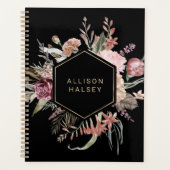 Rustic Elegant Floral met Geometrisch Lijst Planner (Voorkant)