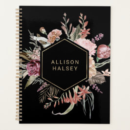Rustic Elegant Floral met Geometrisch Lijst Planner