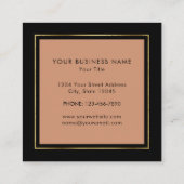 Rustic Elegant Floral met Geometrisch Lijst Vierkante Visitekaartje (Achterkant)