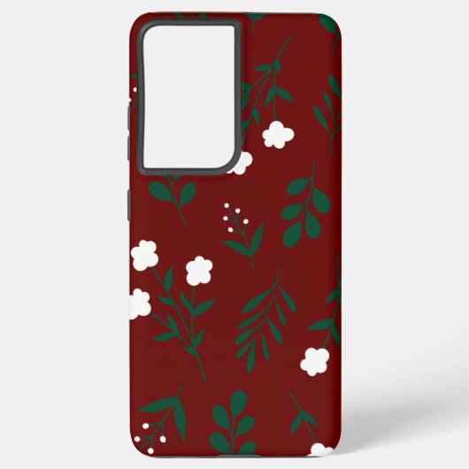Rustic Elegant Floral Samsung Galaxy Hoesje (Achterkant)