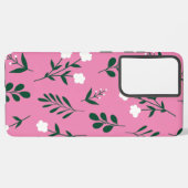 Rustic Elegant Floral Samsung Galaxy Hoesje (Achterkant horizontaal)