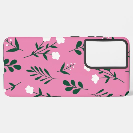 Rustic Elegant Floral Samsung Galaxy Hoesje (Achterkant horizontaal)