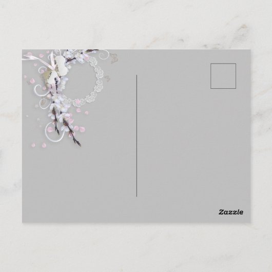 Rustic Elegant Floral Wedding Briefkaart (Achterkant)