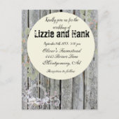 Rustic Elegant Floral Wedding Briefkaart (Voorkant)